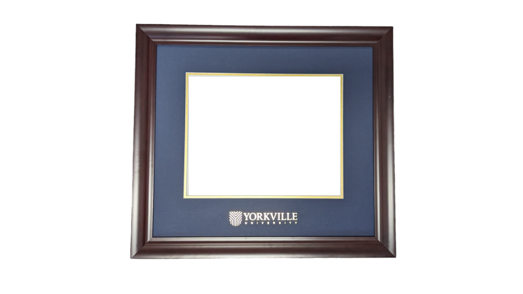 YU Curved-Scoop Profile Diploma Frame - LANDSCAPE, 2025 and After Graduates