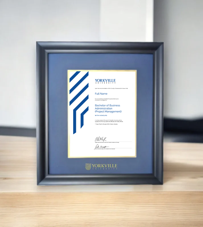 YU Curved-Scoop Profile Diploma Frame - PORTRAIT Diploma - 2024 Graduates
