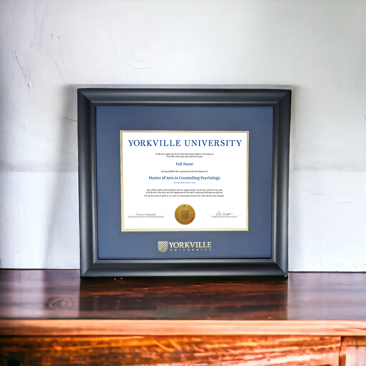 YU Curved-Scoop Profile Diploma Frame - LANDSCAPE, 2025 and After Graduates