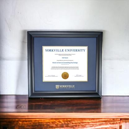 YU Curved-Scoop Profile Diploma Frame - LANDSCAPE, 2025 and After Graduates